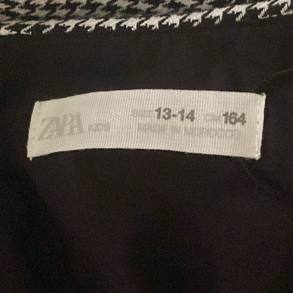 Zara Girls Black White Asymmetrical Ruffled Sundress Long Puff Sleeves Dress 14 - Picture 7 of 11